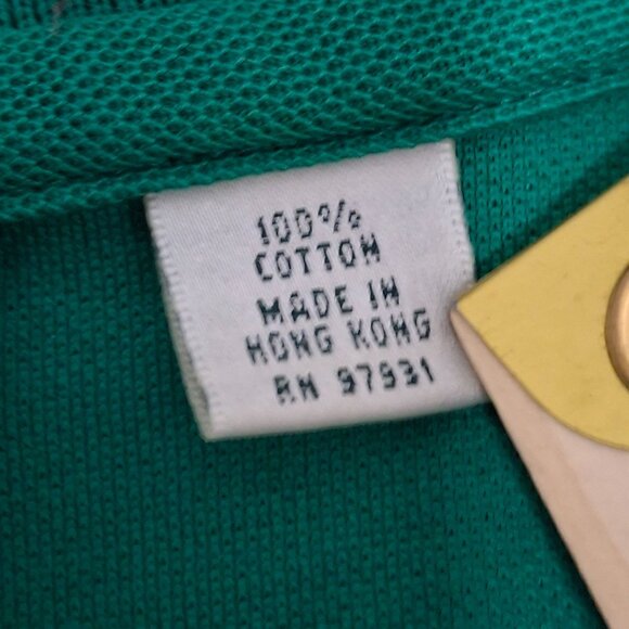 Masters Collection XL Polo Shirt Green 60s Two-Ply Mercerized Cotton Vintage - Picture 4 of 8